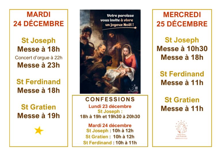 Messes de Noël et confessions